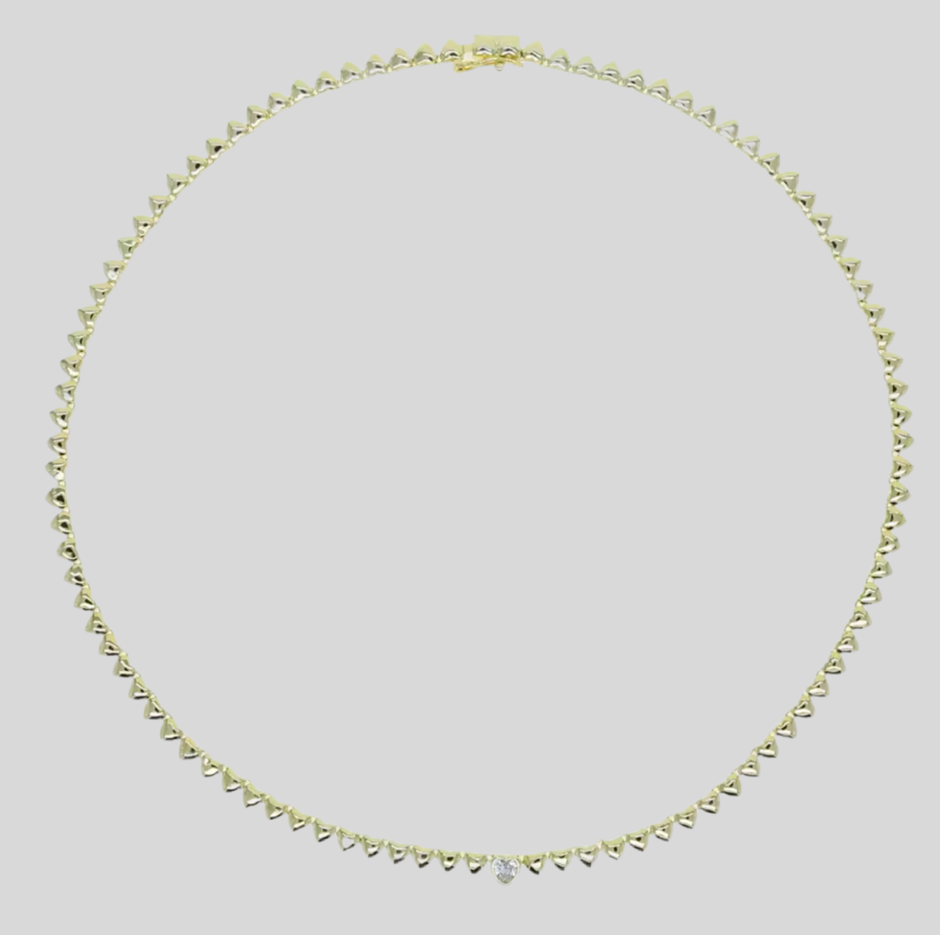 Heart Tennis Necklace