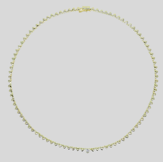 Heart Tennis Necklace