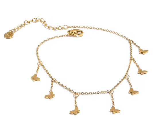 Butterfly anklet
