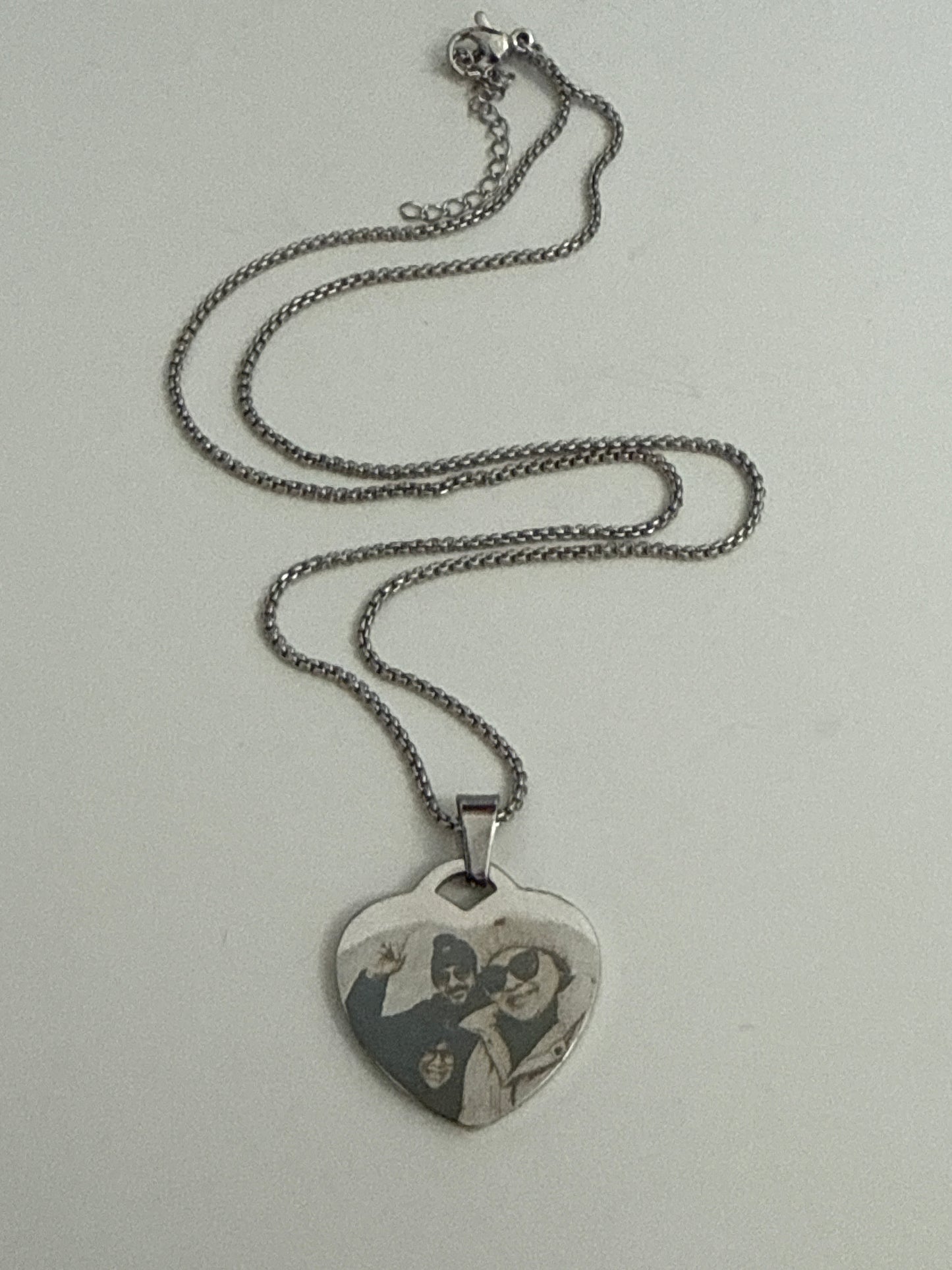 Engraving photo necklace 24mm