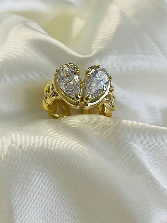 Heart cristal ring