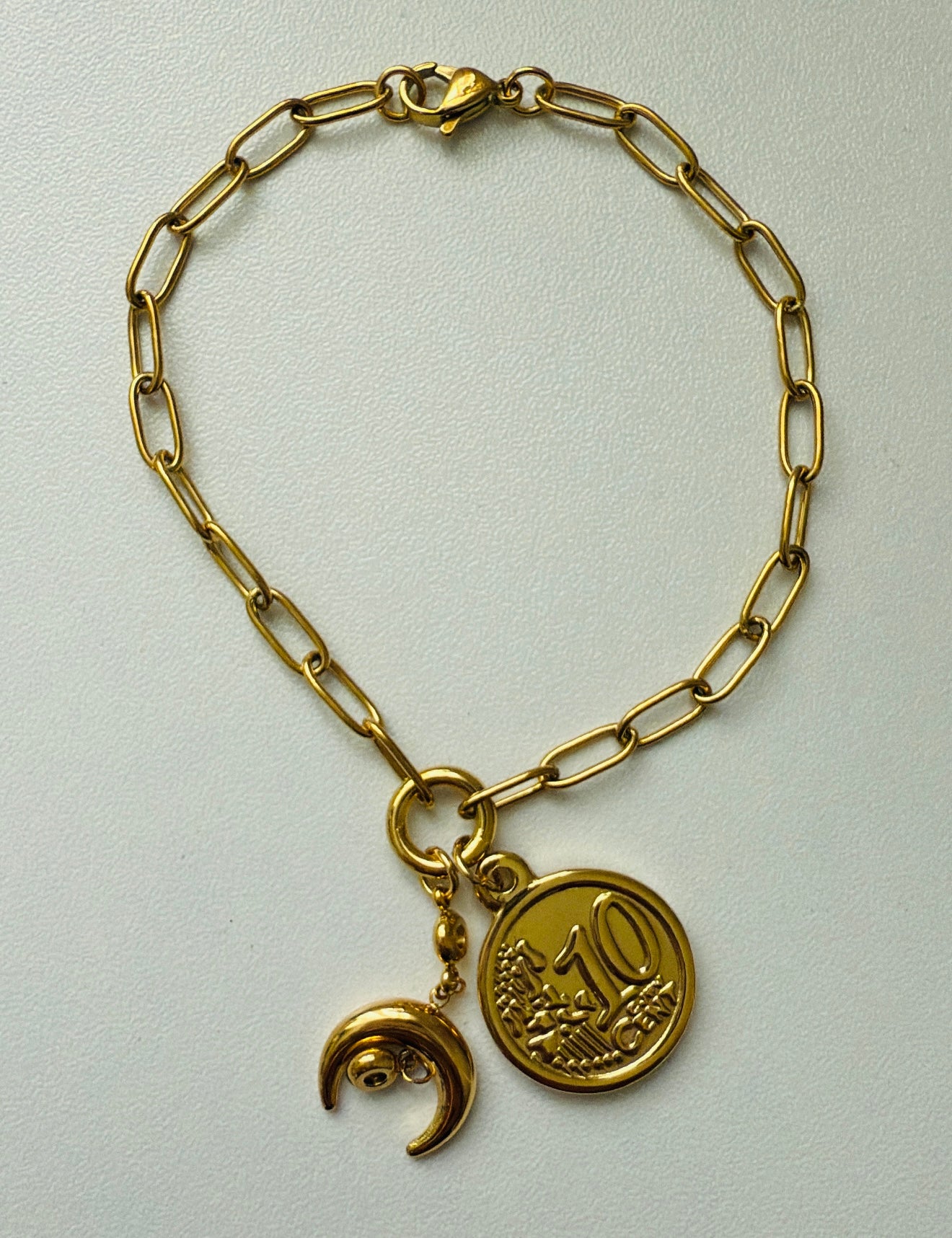 Moneda y luna bracelet