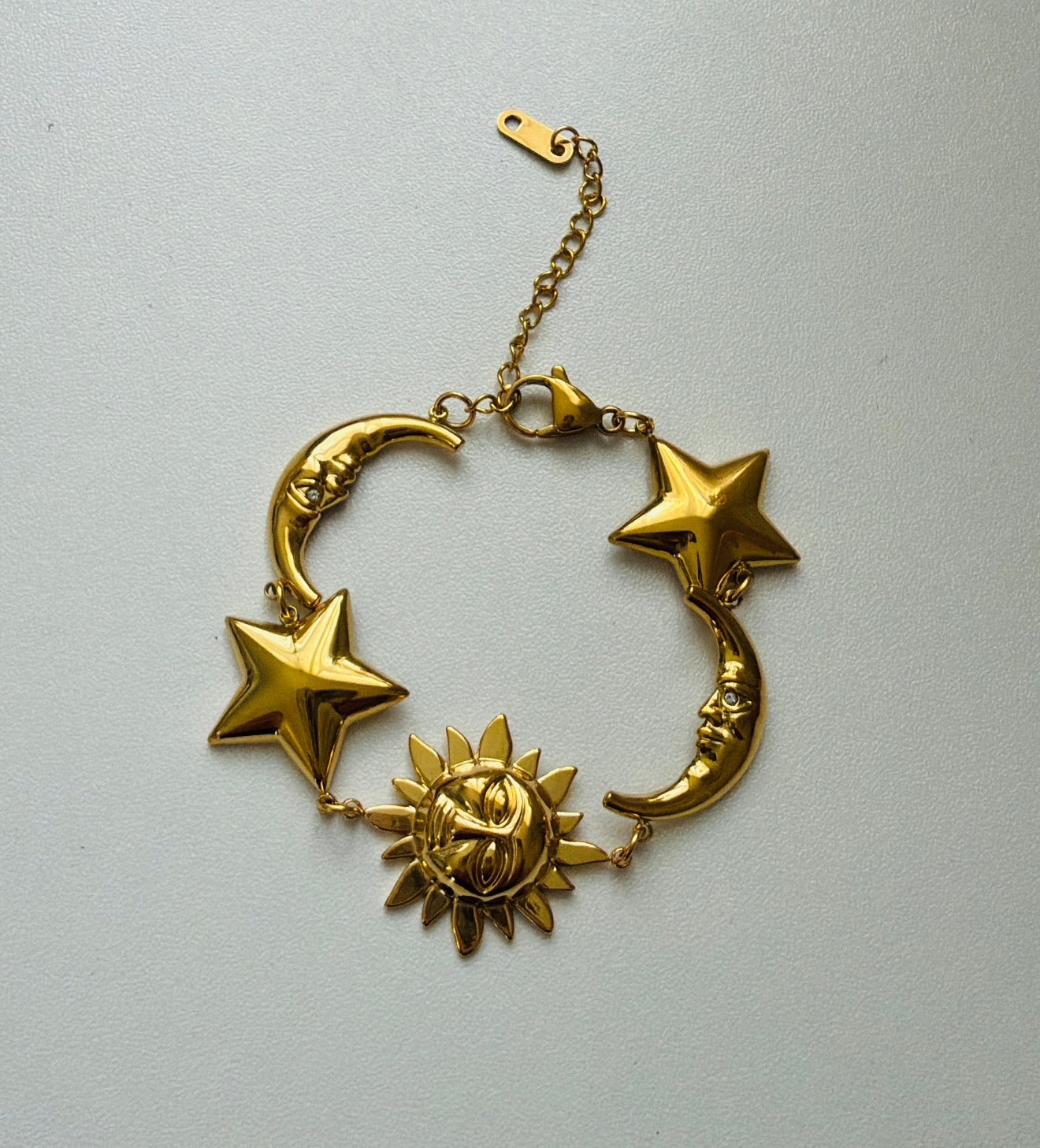 Sol luna estrella bracelet