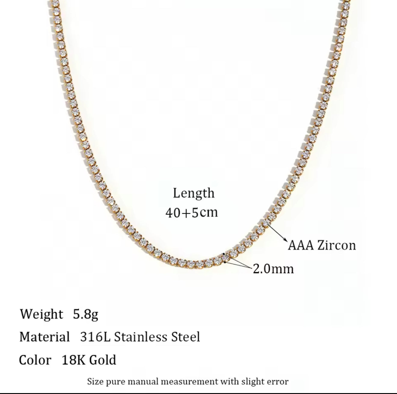 Nicky tennis Necklace