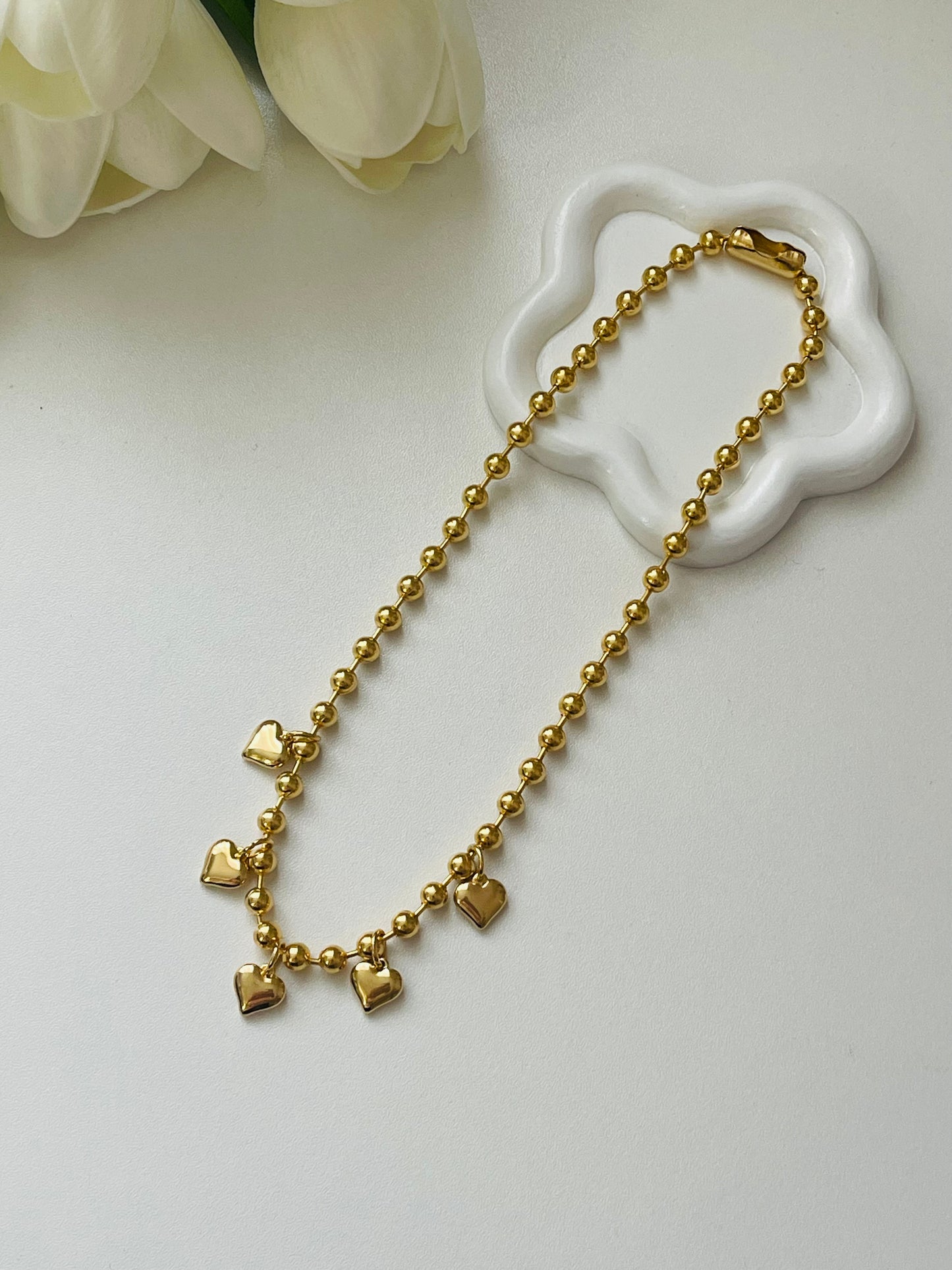 Heart beaded necklace