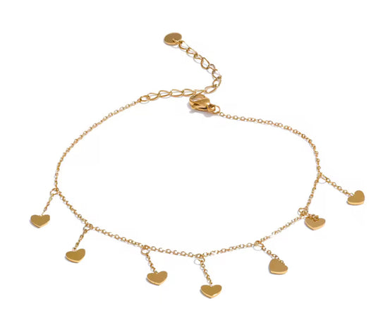 Heart anklets