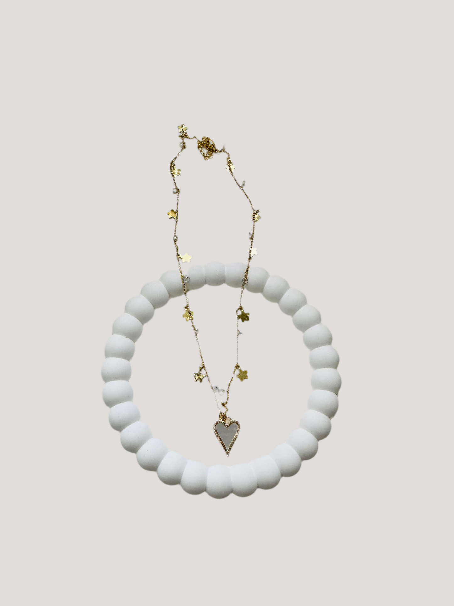 Hearts and flowers necklace