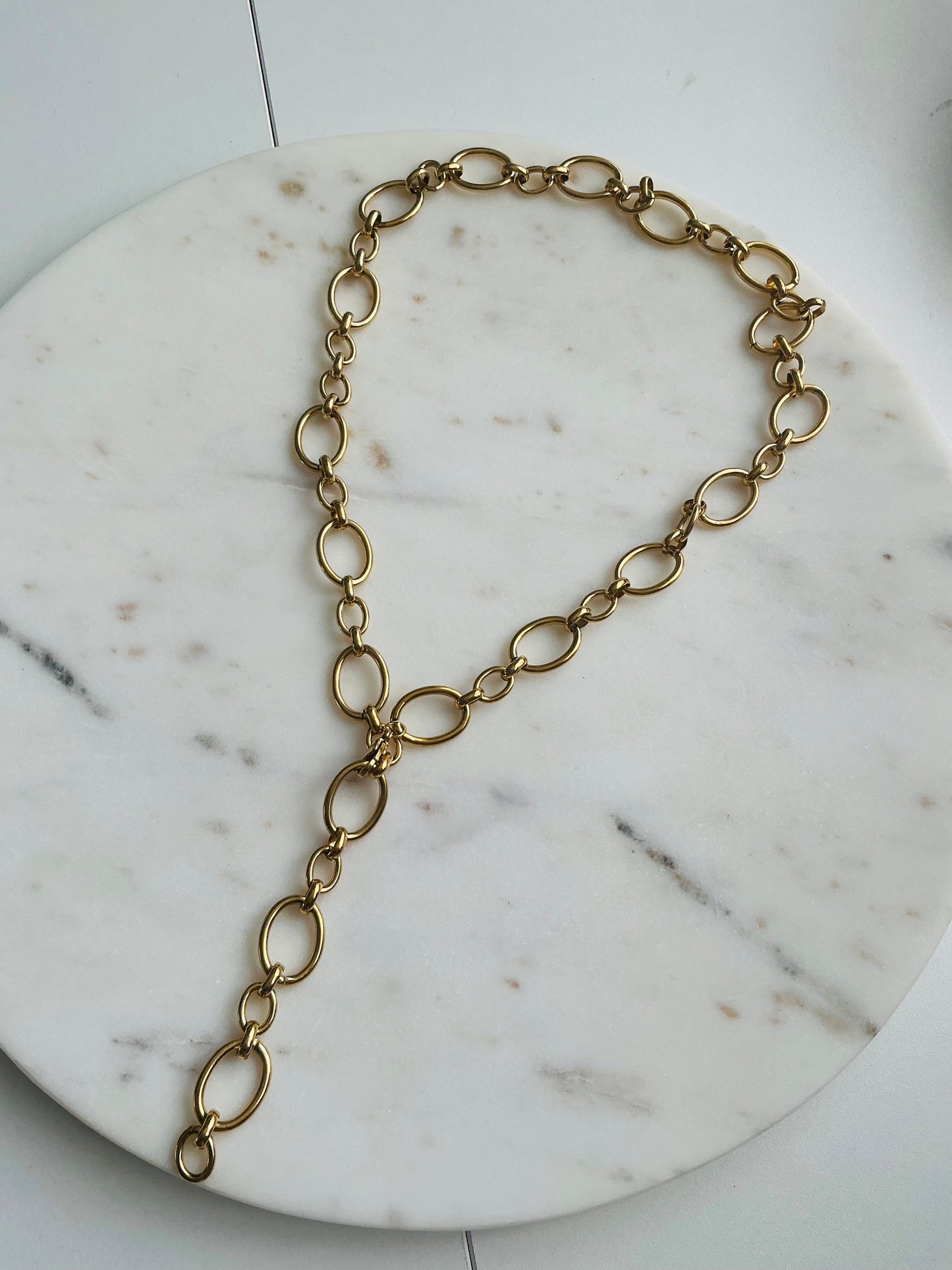 Chunky lariat Necklace