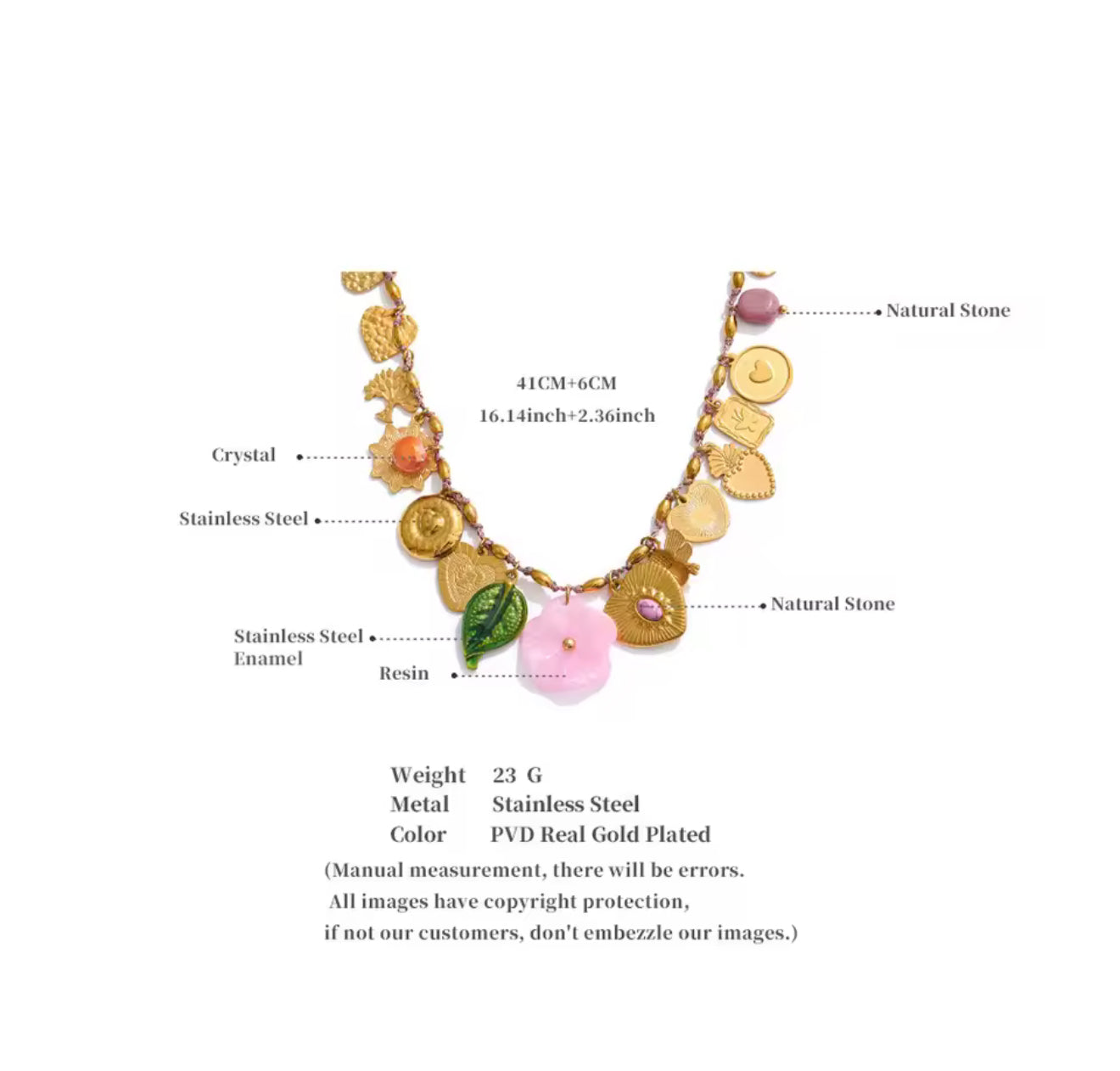 Verano charms necklace