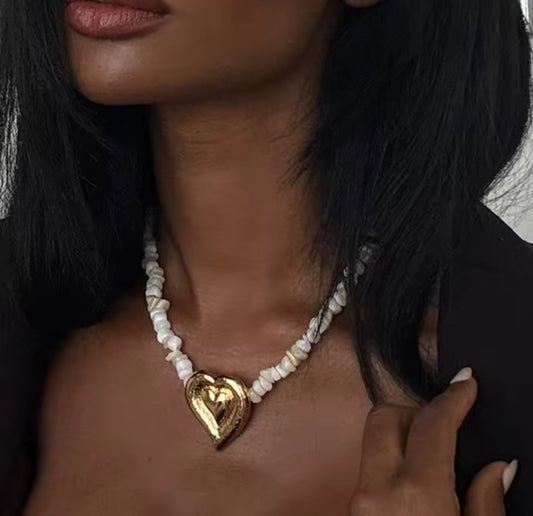 Heart necklace & choker