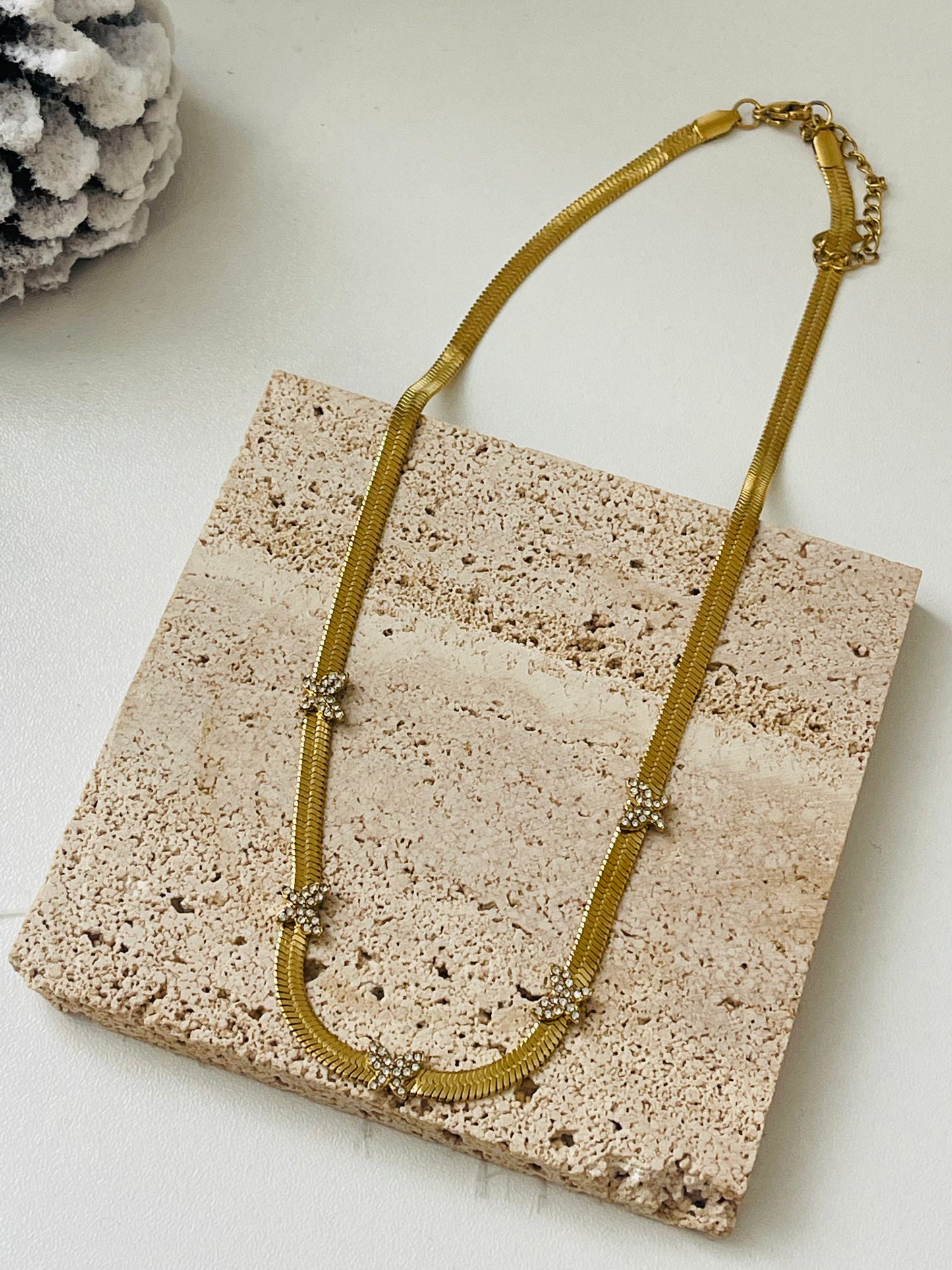 Butterfly zircon necklace