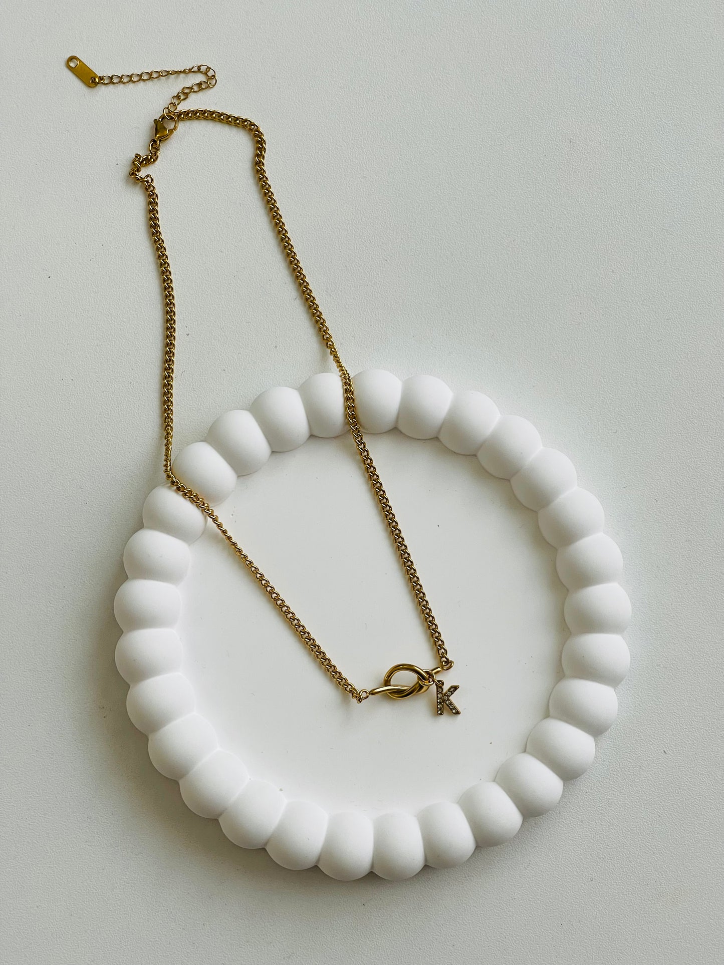Initial Knots necklace & bracelet