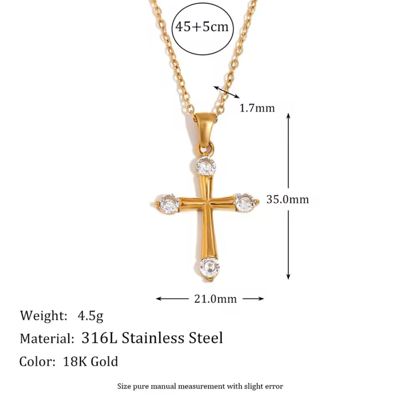 Cruz brillante Necklace