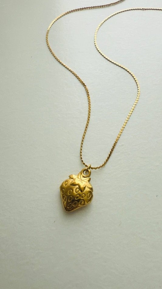 Strawberry gold necklace