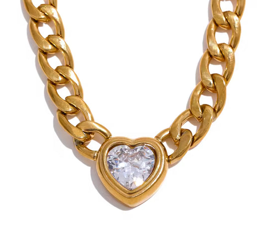 Heart chunky necklace