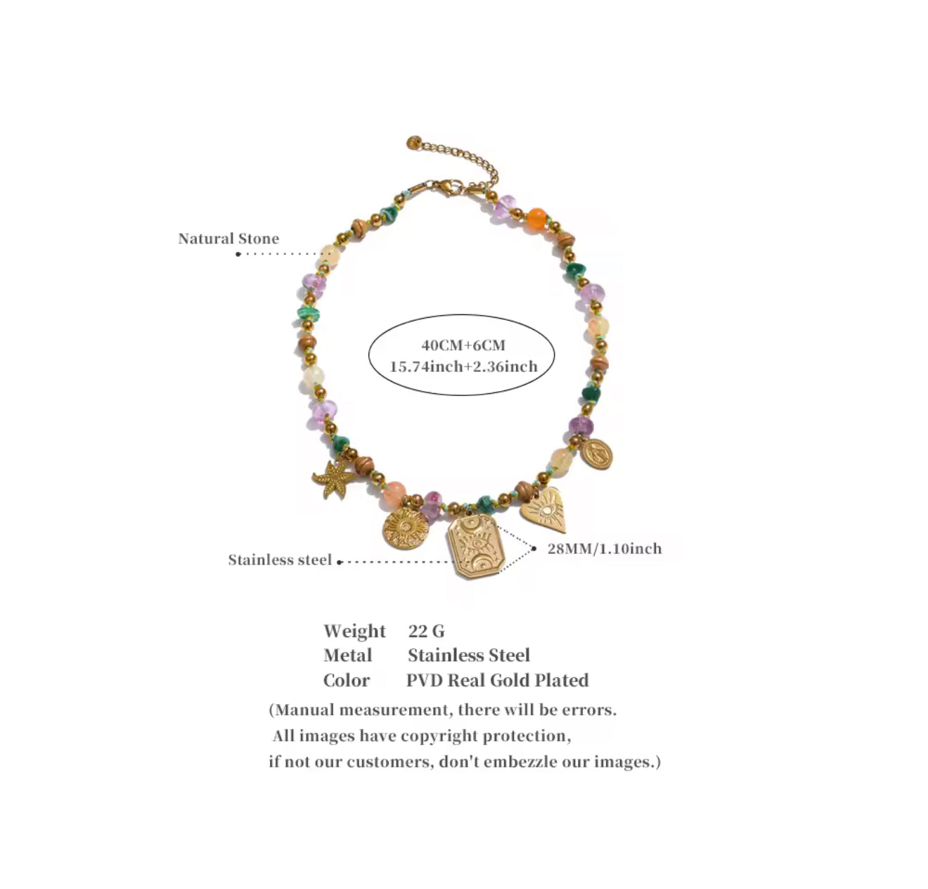 Antonia charm necklace