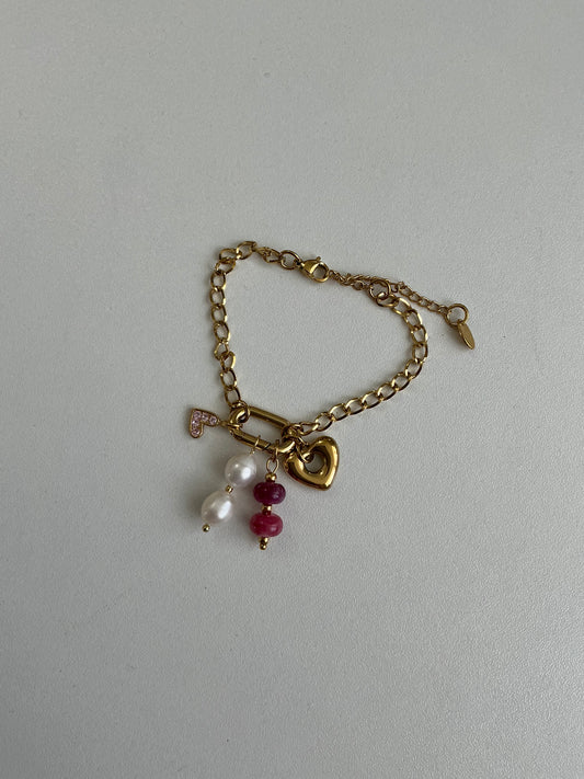 Amor y perlas bracelet