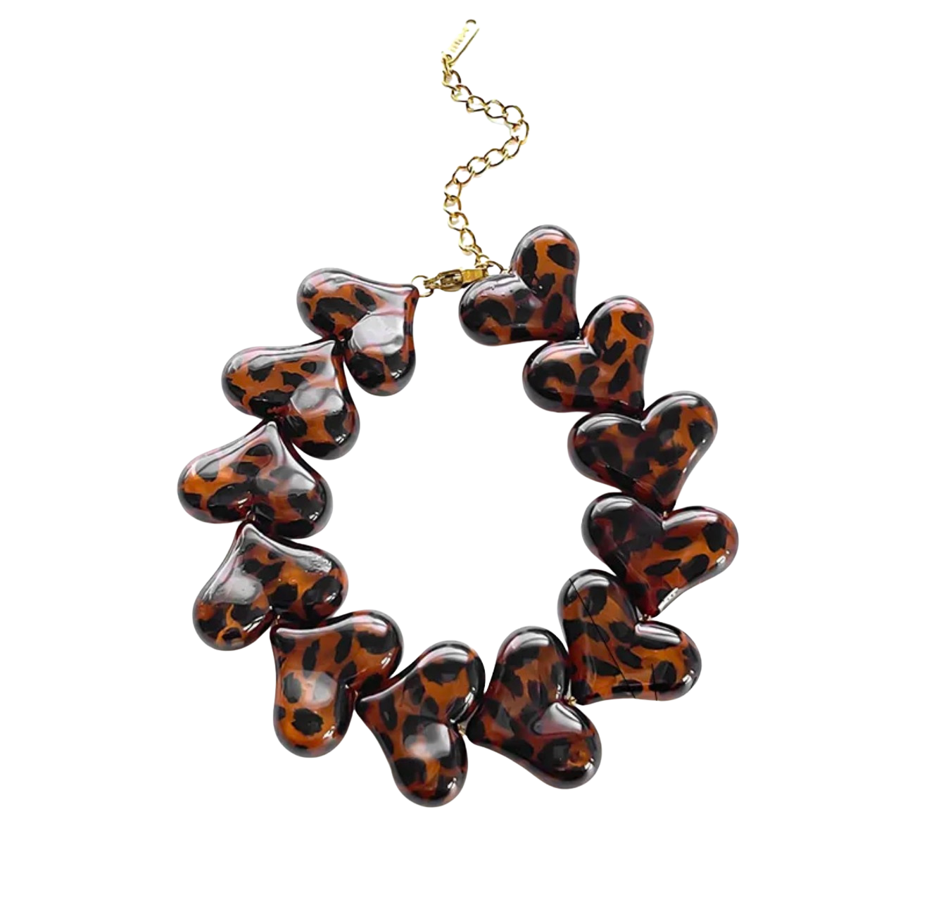 Animal print heart bracelet