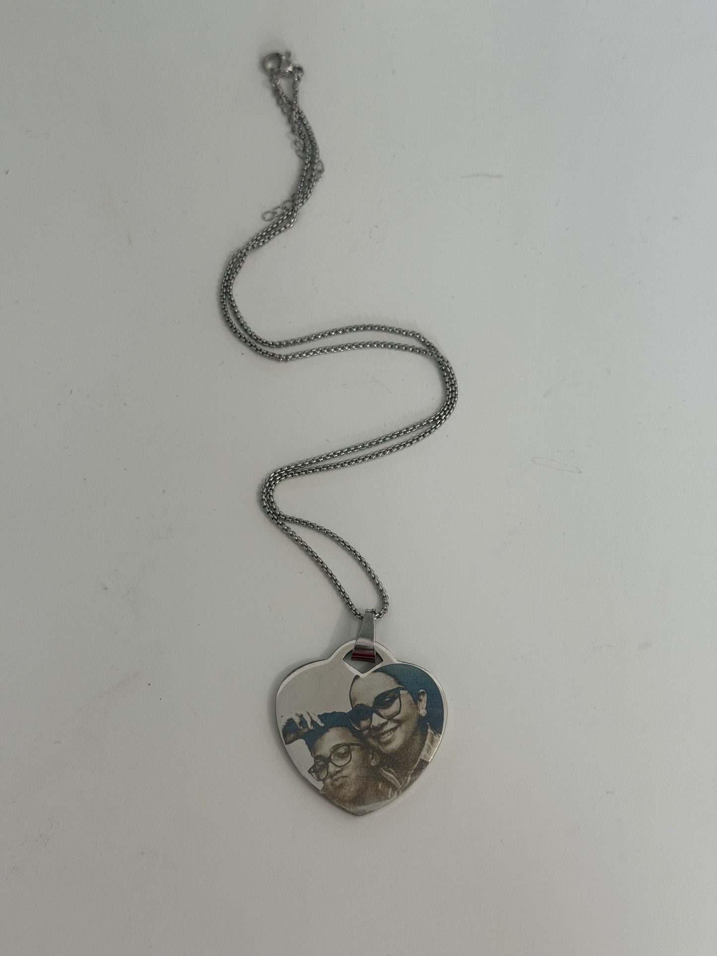 Engraving photo necklace 34mm