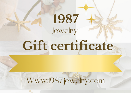 1987 jewerly Gift Certificate