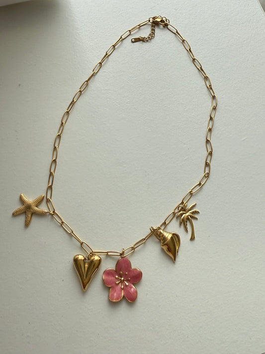 Tropical charms necklace