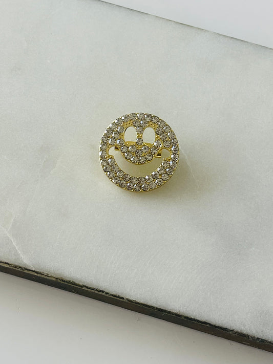 Smile face shoe charm