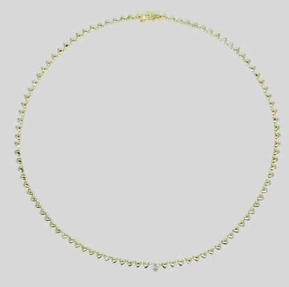 Heart Tennis Necklace