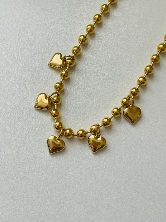 Heart beaded necklace