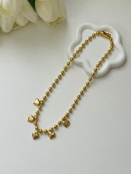 Heart beaded necklace