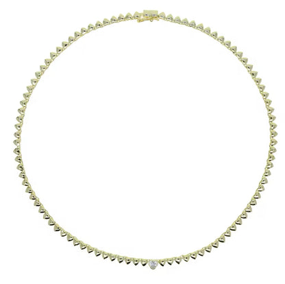 Heart Tennis Necklace
