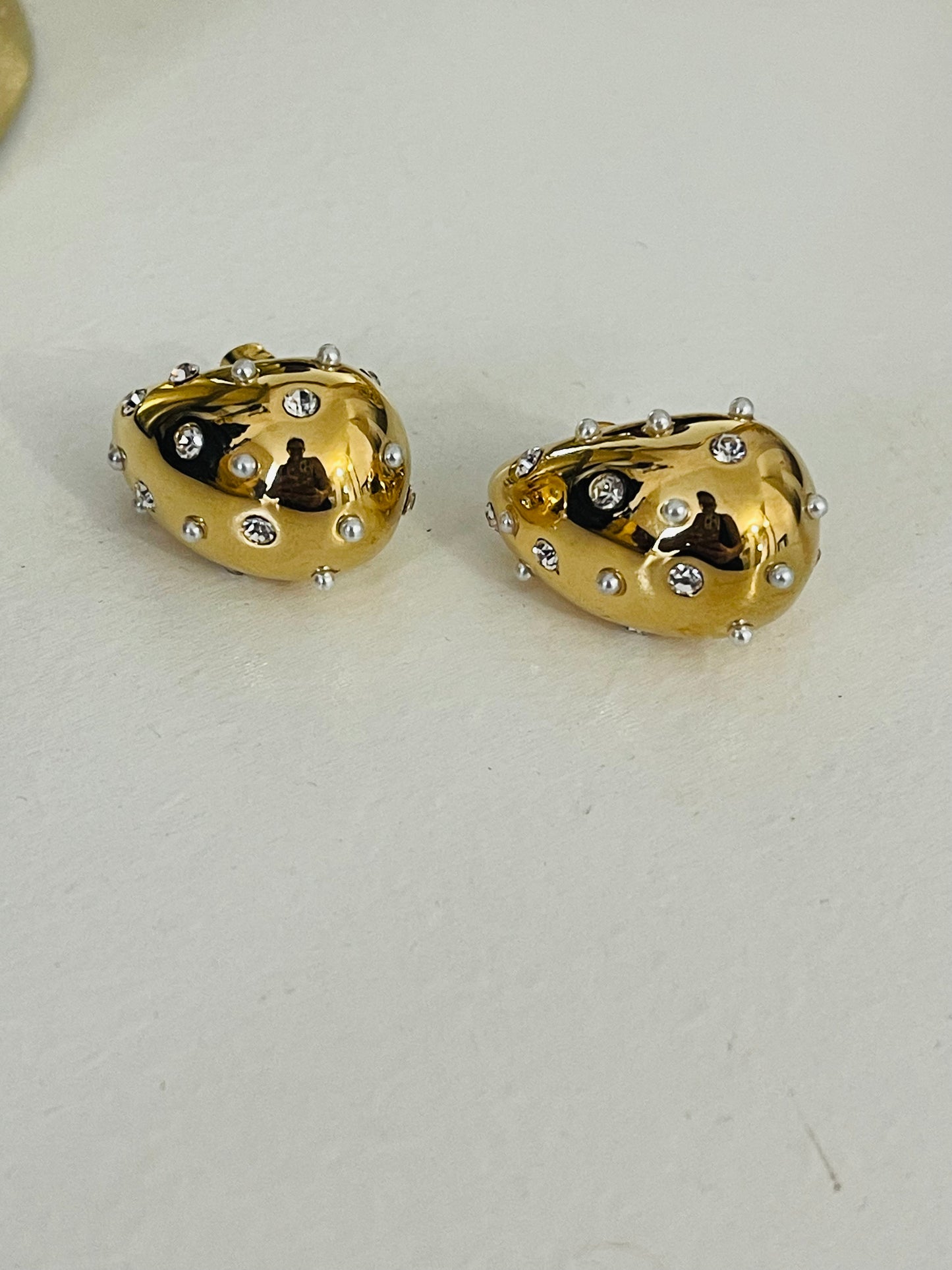 Pearl & zircon Drops earrings