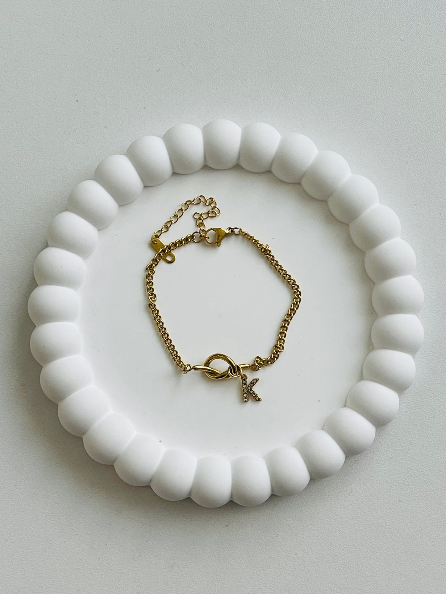 Initial Knots necklace & bracelet
