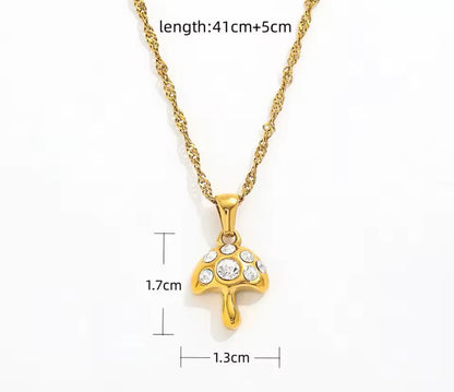Mini Mushroom Necklace