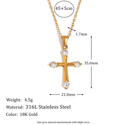 Cruz brillante Necklace