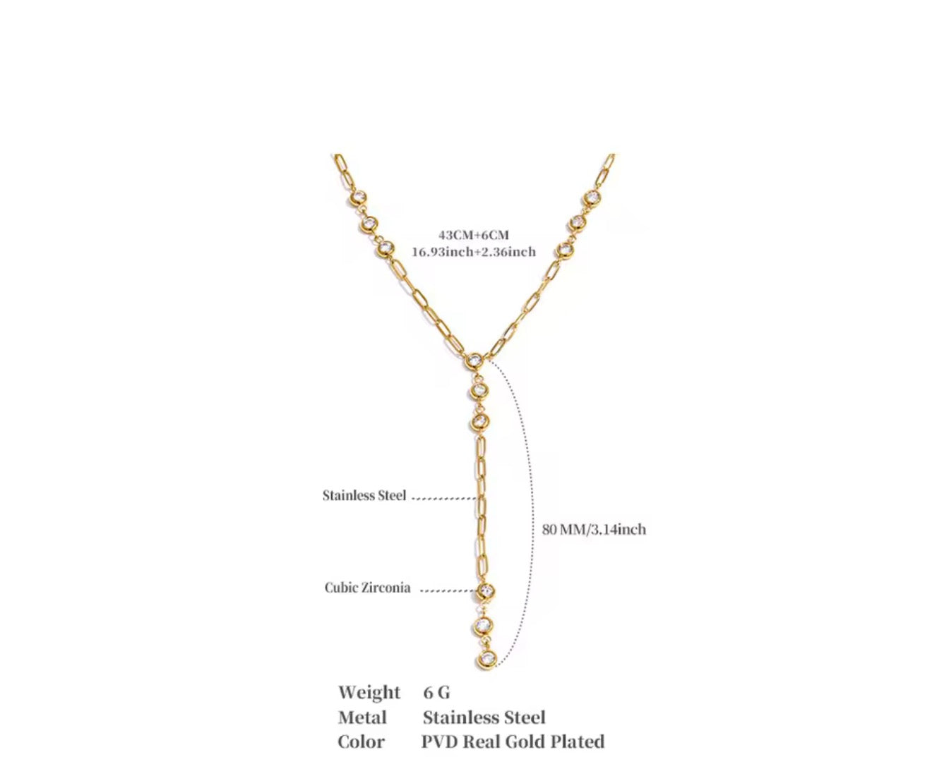 Zircon lariat