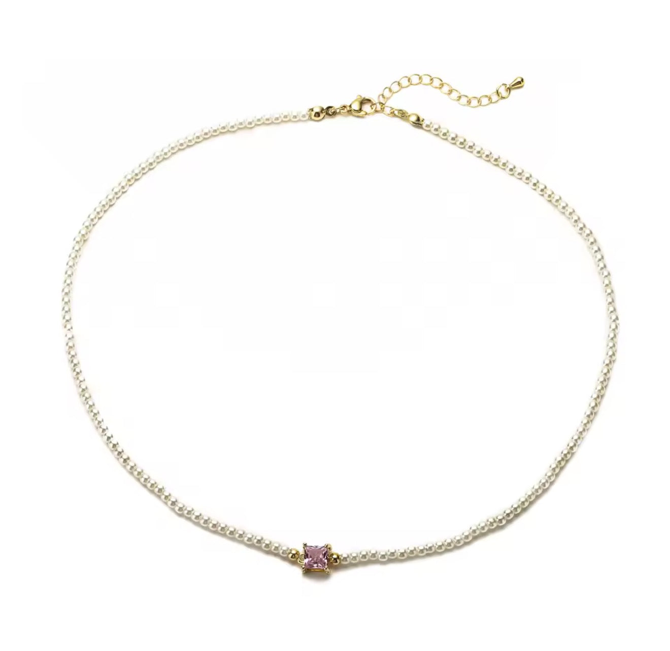Pearl pink necklace
