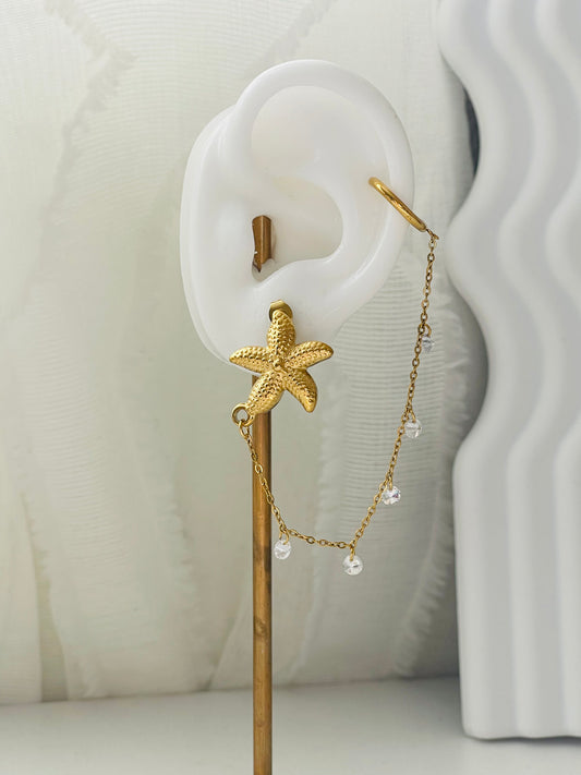 Estrella de mar Earcuff