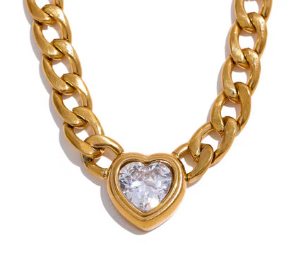 Heart chunky necklace