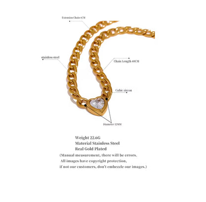 Heart chunky necklace