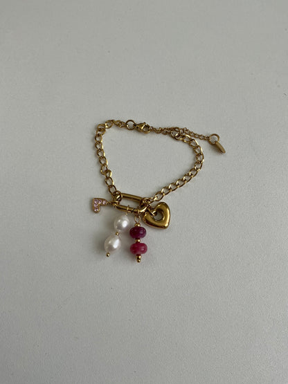 Amor y perlas bracelet