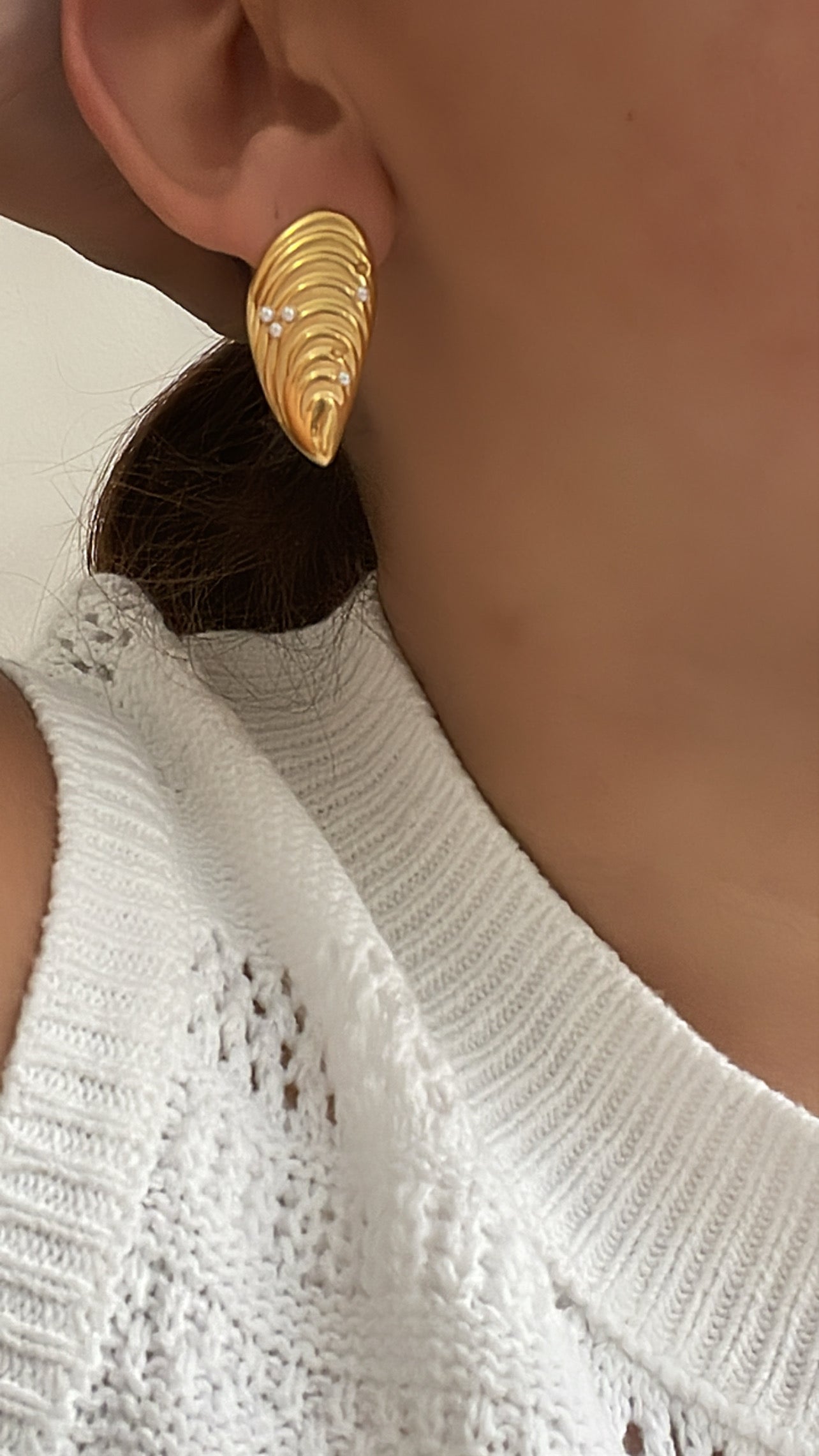 Perla caracol Earrings