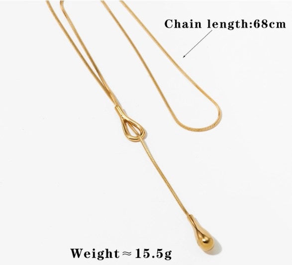 Long drop necklace