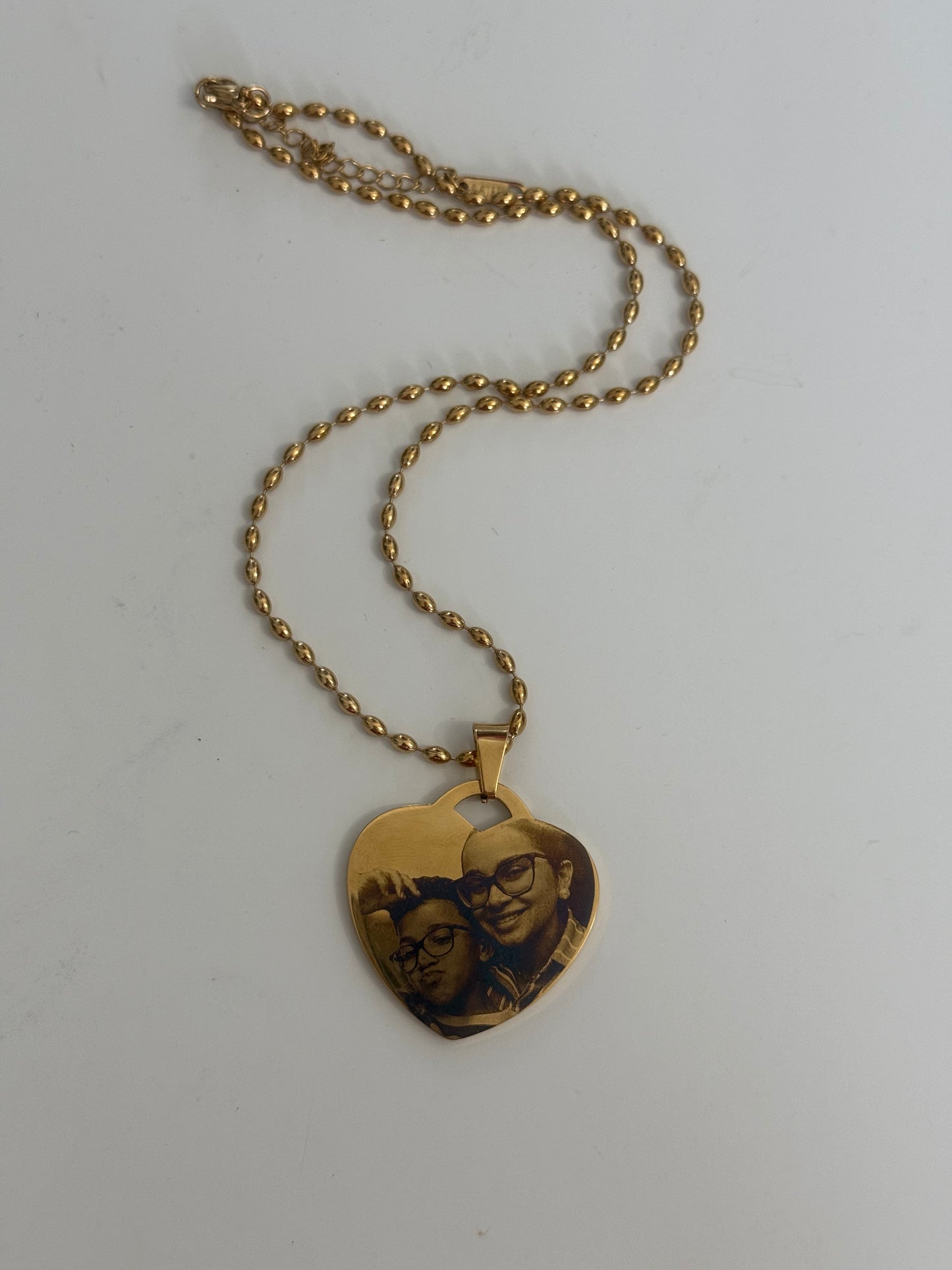 Engraving photo necklace 34mm