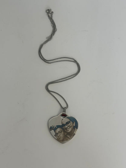 Engraving photo necklace 34mm