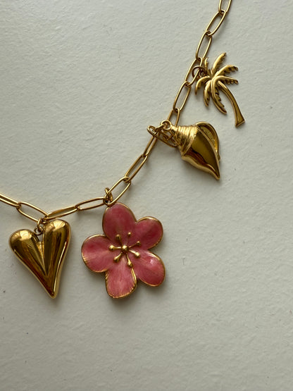 Tropical charms necklace