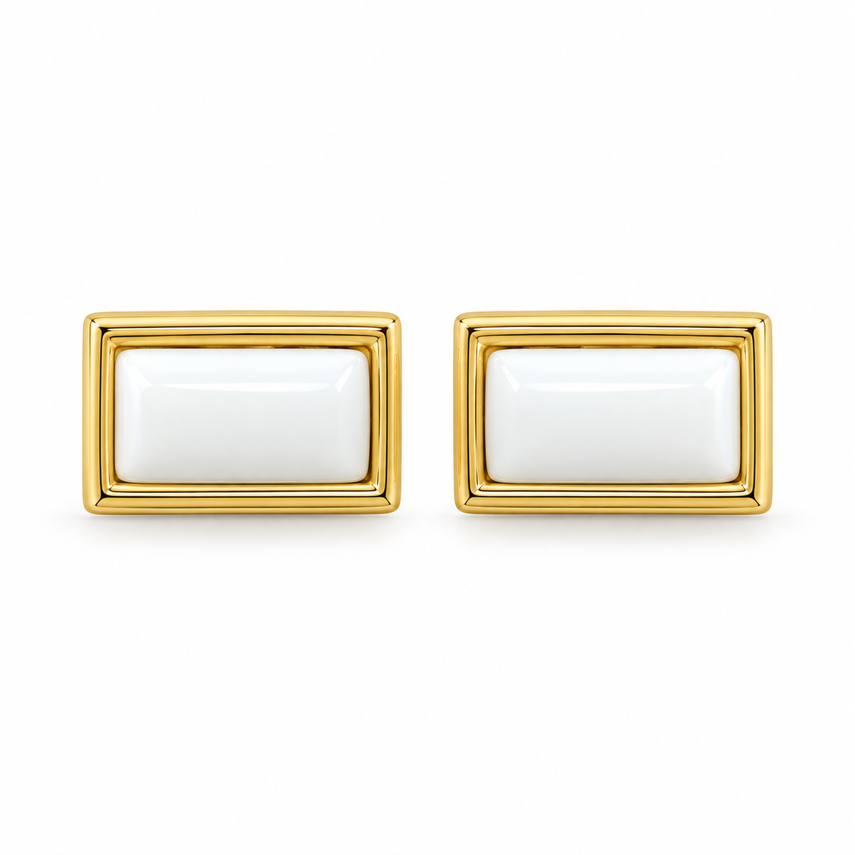 Ivory frame Earrings