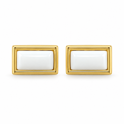 Ivory frame Earrings