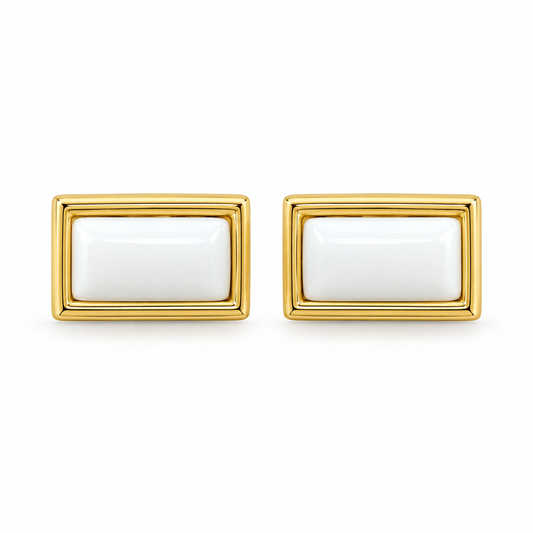 Ivory frame Earrings