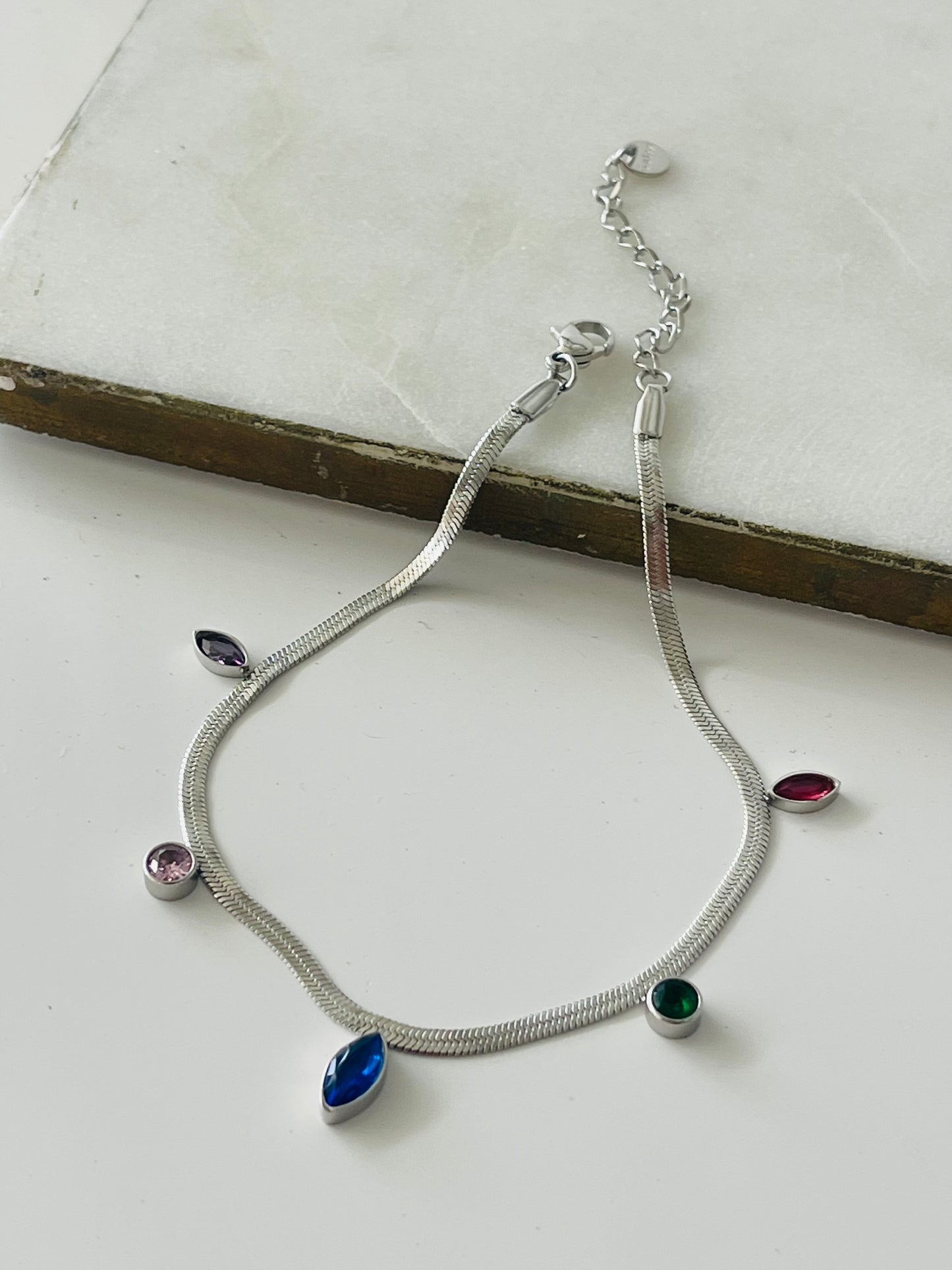Lina Anklet silver color