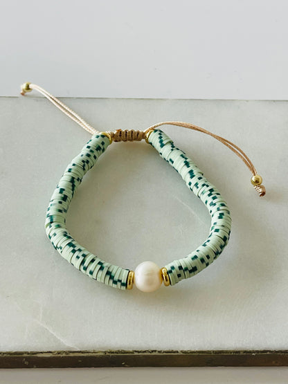 Blue bracelet stack